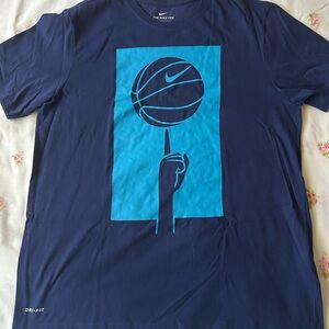 Nike Blue Graphic Dri-Fit Basketball T-Shirt